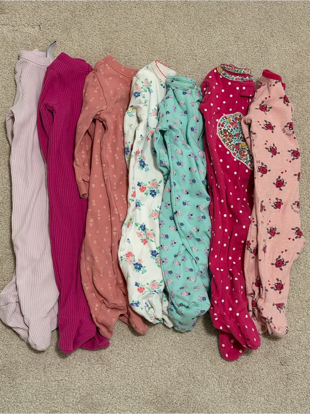 Carters/Old Navy Bundle of 7 0-3 Months Sleepers
